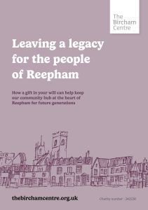 Front page of leaflet about legacy giving