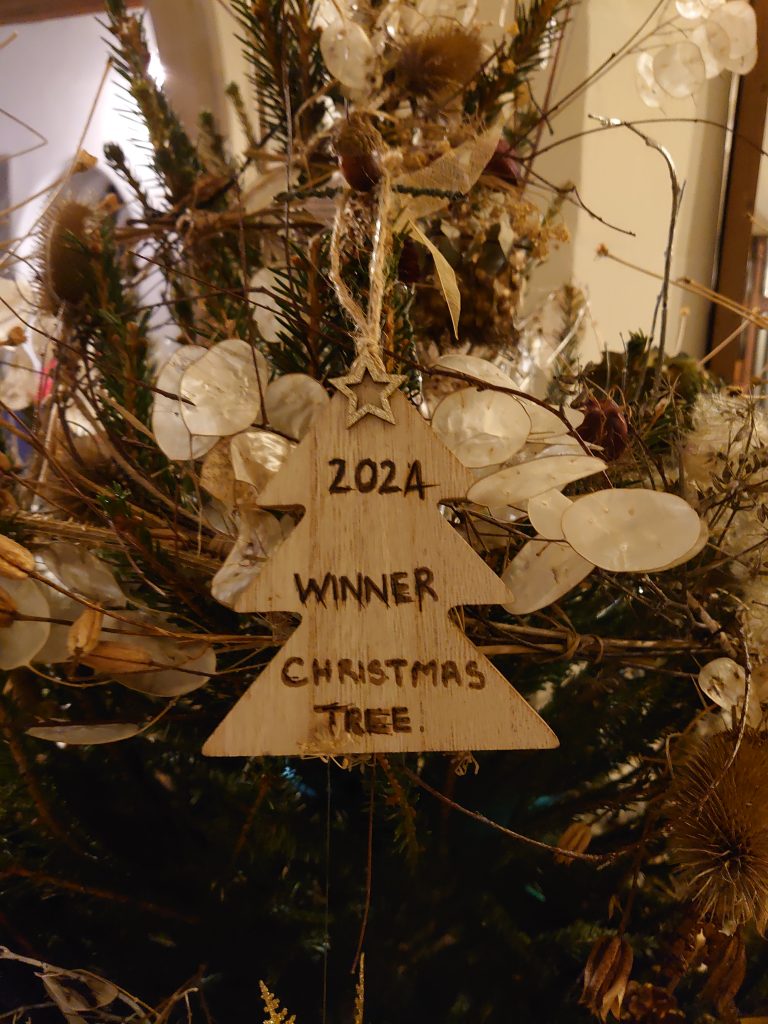 Christmas Tree with winning sign